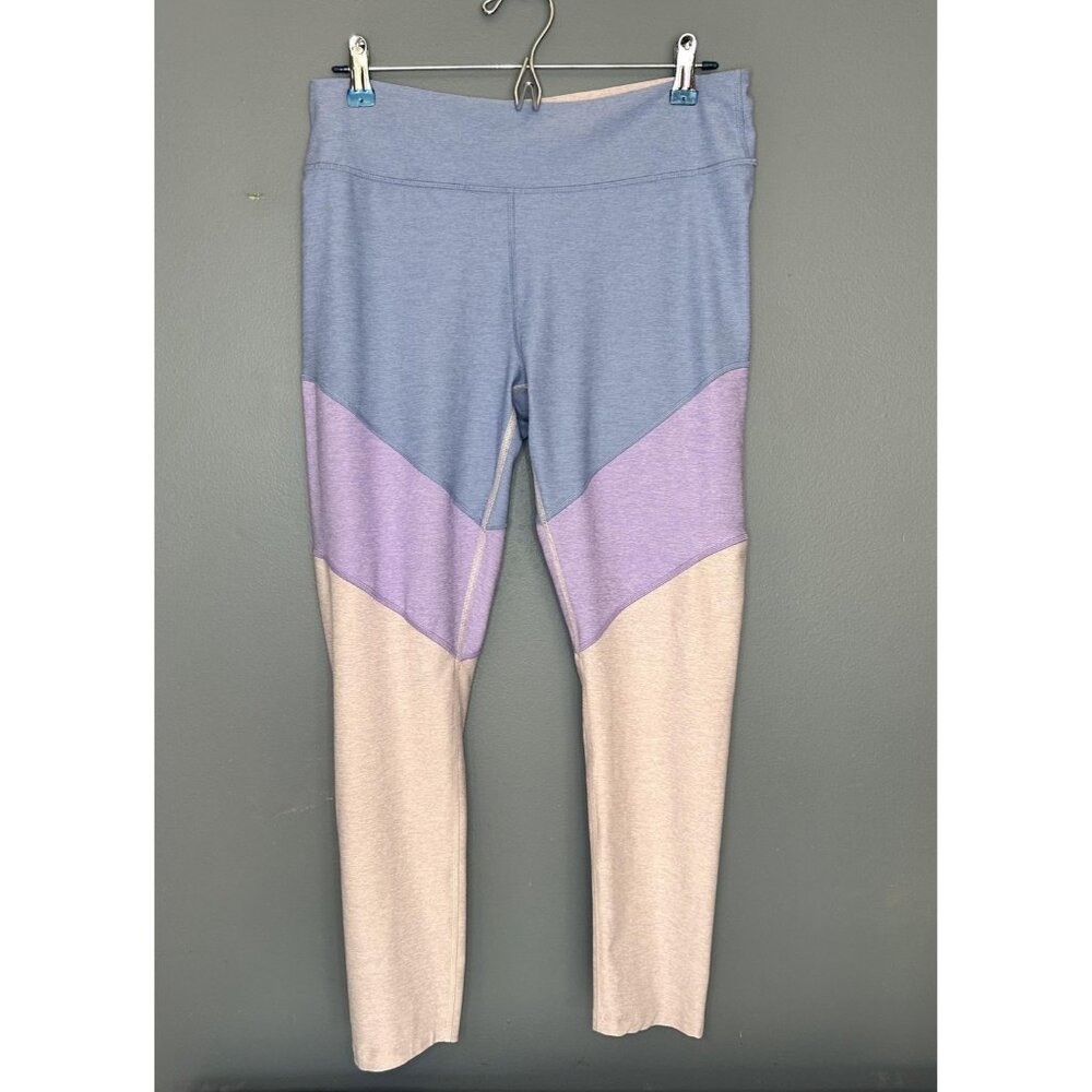 Outdoor Voices 7/8‎ Springs Leggings Womens Small Blue Pink Colorblock Yoga Gym